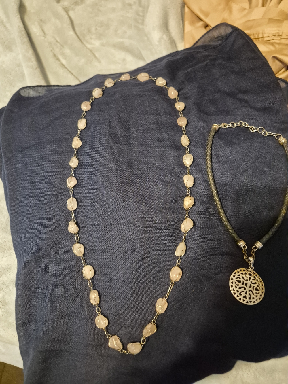 Women’s Pink Beaded Long Necklace - Unbranded